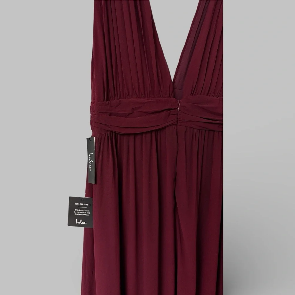 Lulus Heavenly Hues Formal Burgundy Maxi Dress - Picture 7 of 10